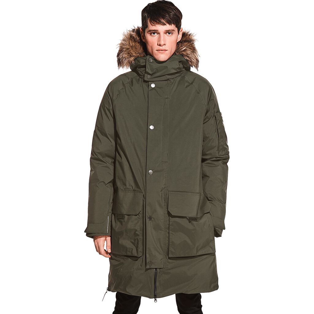 Jack Wolfskin OSAKA hardshell parka ανδρικα βαθυ πρασινο | GR1098476